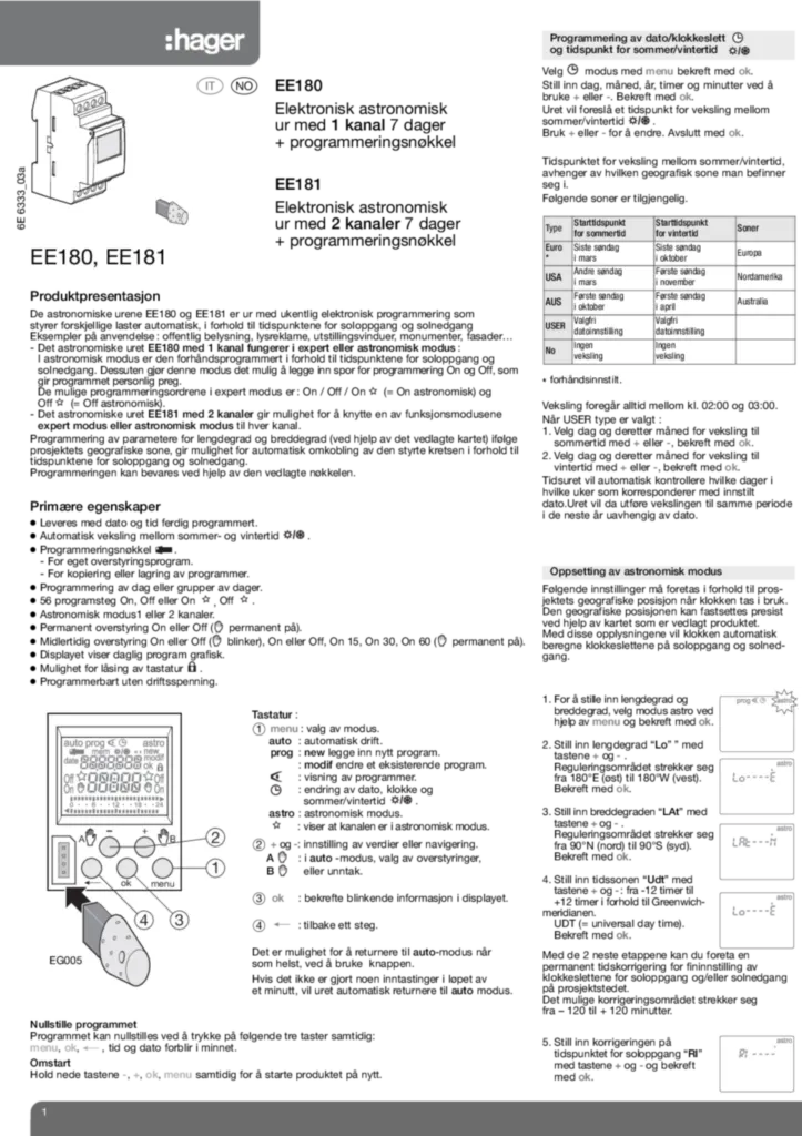 Immagine Manuale di installazione it-IT, nn-NO 2020-01-01 | Hager Italia