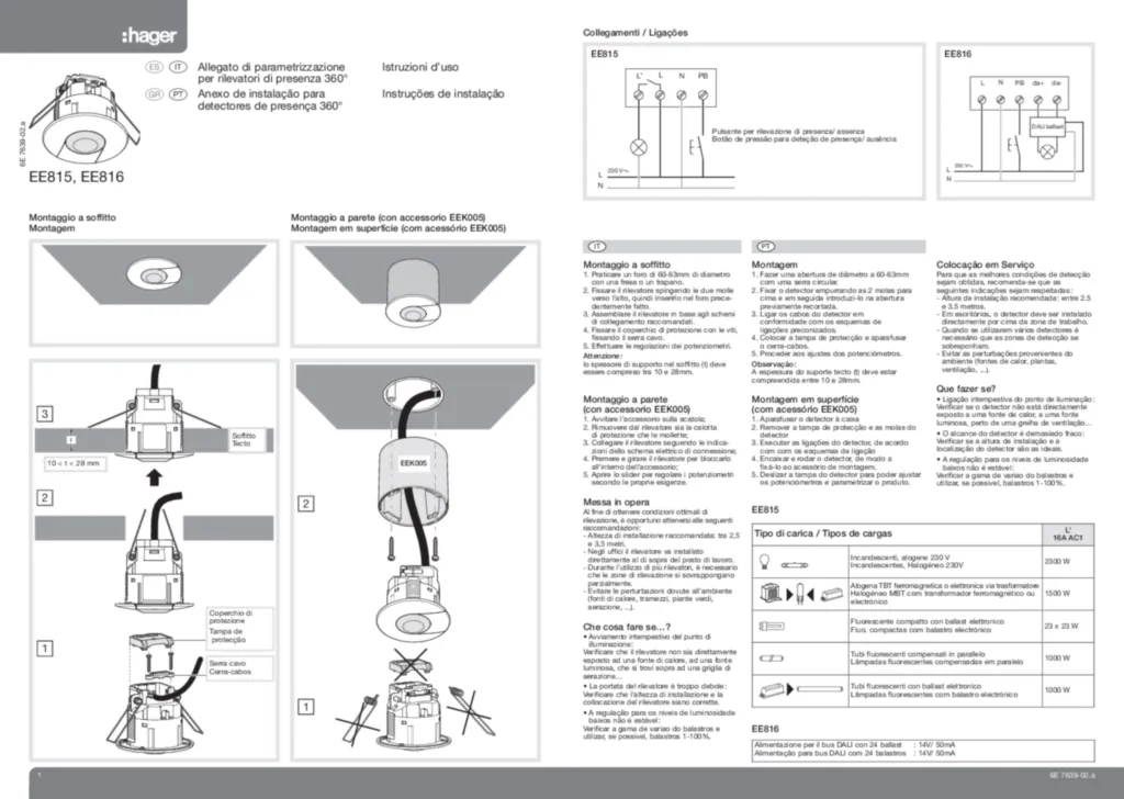 Immagine Manuale di installazione es-ES, el-GR, it-IT, pt-PT 2020-01-01 | Hager Italia