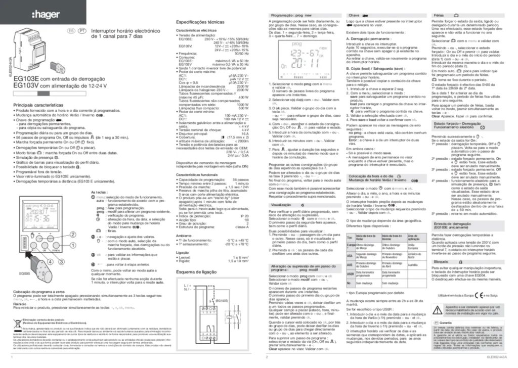 Imagem Manual de instalação es-ES, pt-PT 2020-01-01 | Hager Portugal