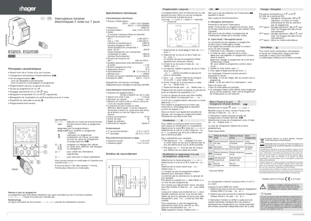 Afbeelding Installatiehandleiding en-GB, fr-FR 2020-01-01 | Hager Belgium