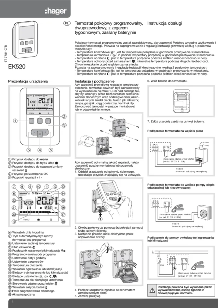 Zdjęcie Instrukcja montażu pl-PL 2020-01-01 | Hager Polska