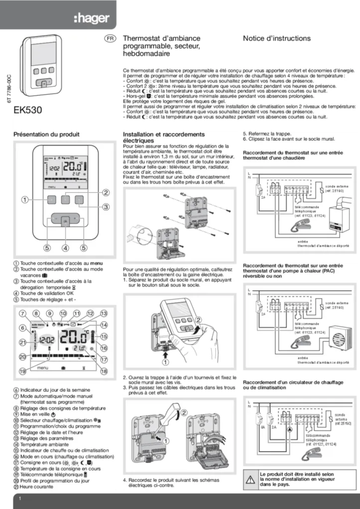 Afbeelding Installatiehandleiding fr-FR 2020-01-01 | Hager Belgium