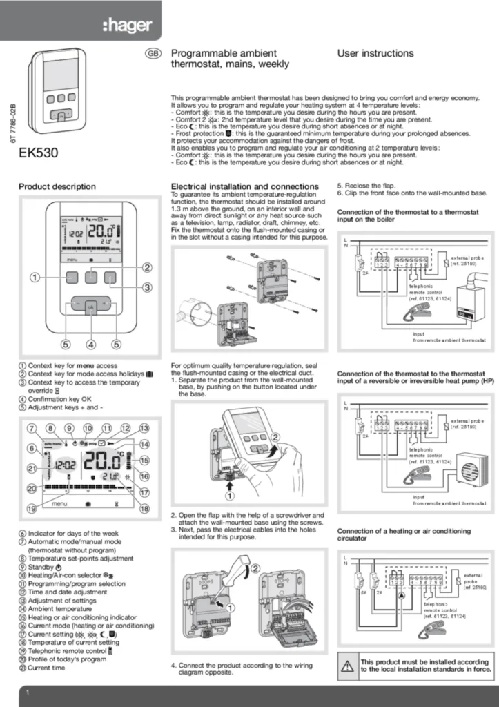 Afbeelding Installatiehandleiding en-GB 2020-01-01 | Hager Belgium