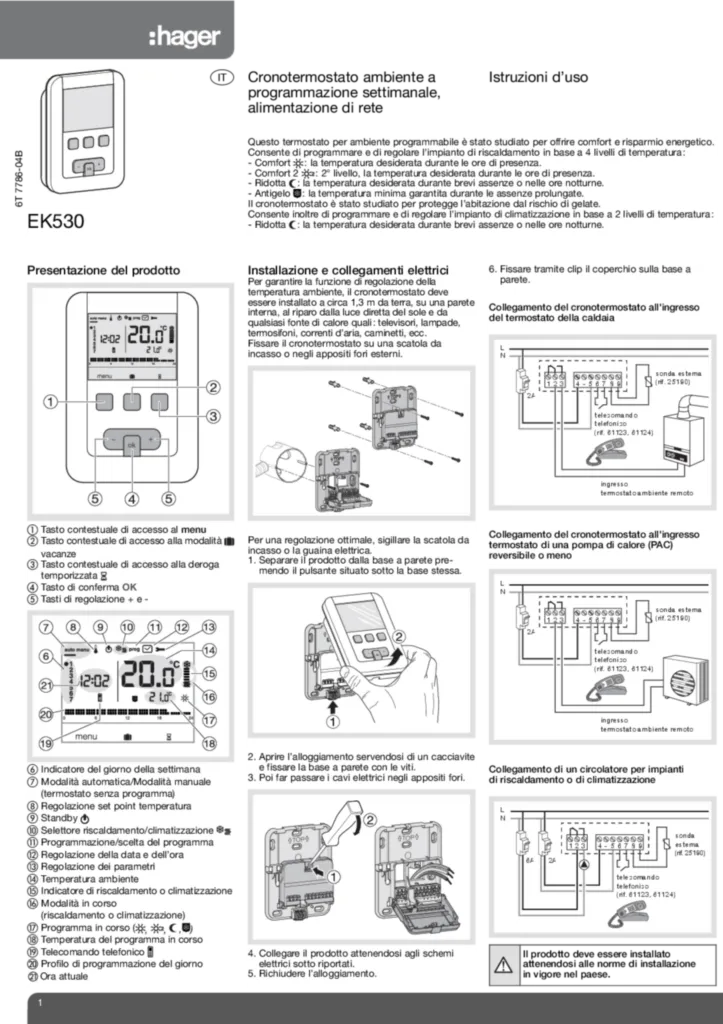 Bild Notice EK530 IT | Hager Deutschland