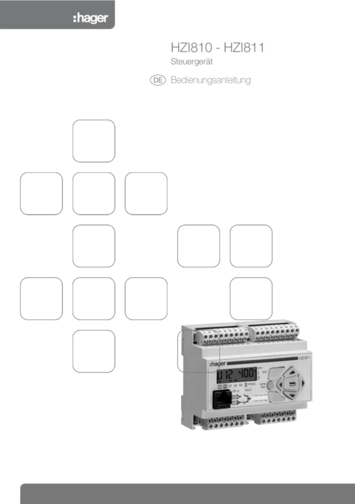 Bild Betriebs- und Montageanleitung für HZI810 - Steuergerät Lastumschalter (DE, Stand: 08.2012) | Hager Deutschland