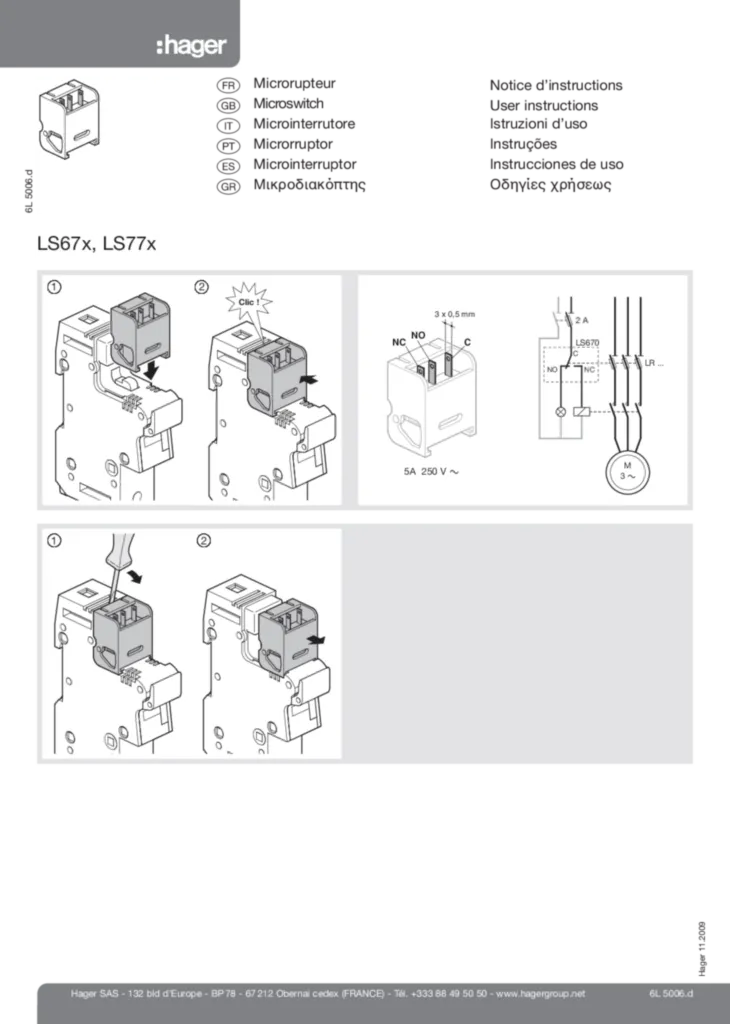 Εικόνα Installation manual en-GB, es-ES, fr-FR, el-GR, it-IT, pt-PT 2020-01-01 | Hager