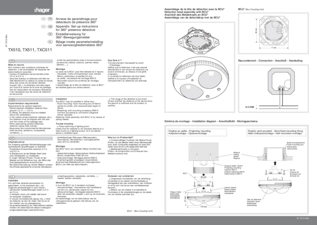 Imagem Manual de instalação en-GB, fr-FR, de-DE, nl-NL, nn-NO, pl-PL, sv-SE 2020-01-01 | Hager Portugal