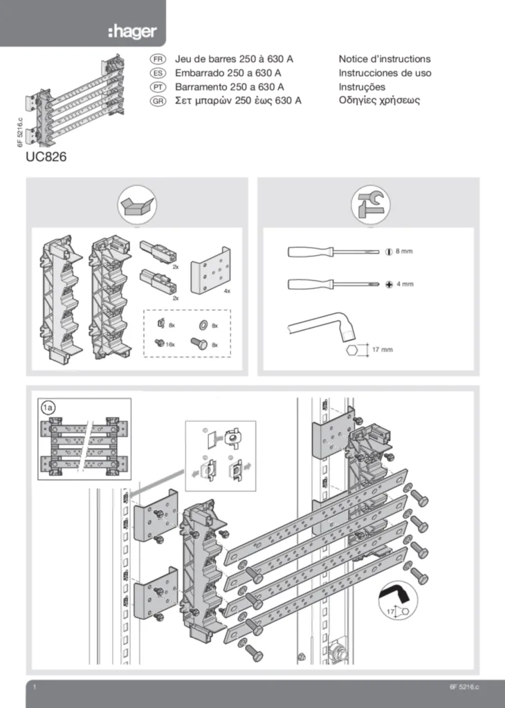 Image Notice UC826 FR-ES-PT-GR | Hager France