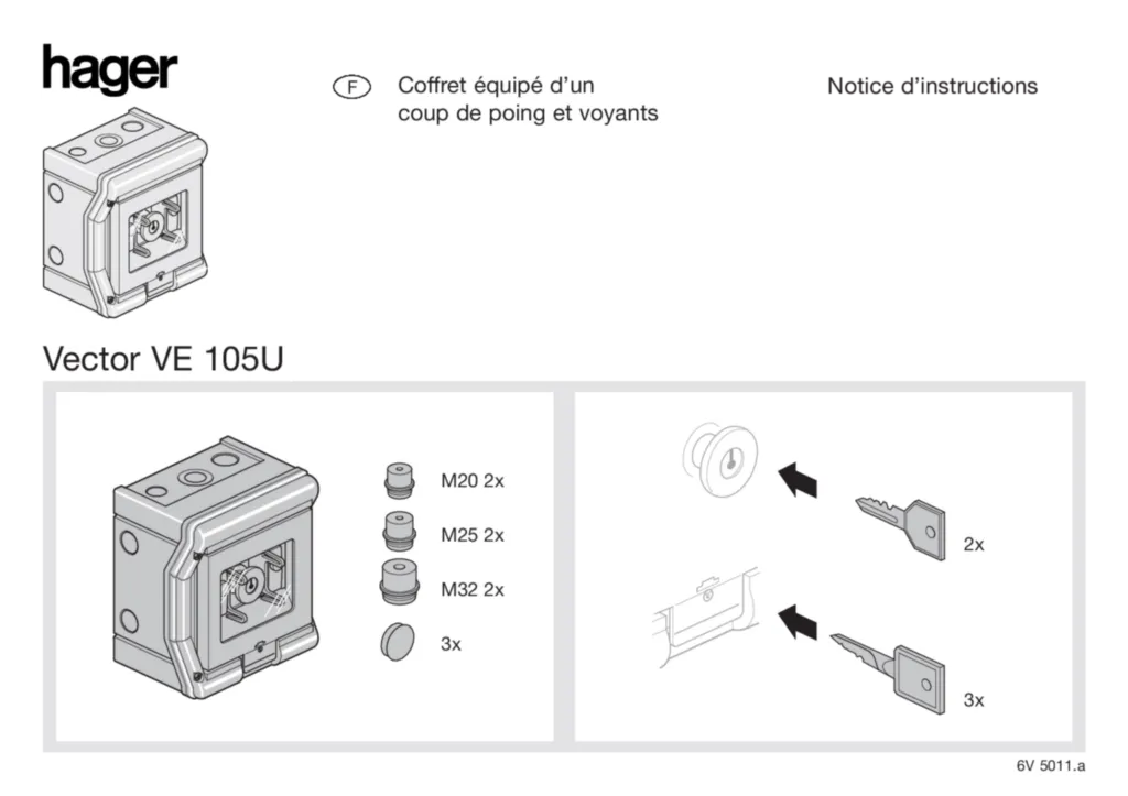 Image Notice coffret Vector coup de poing | Hager France