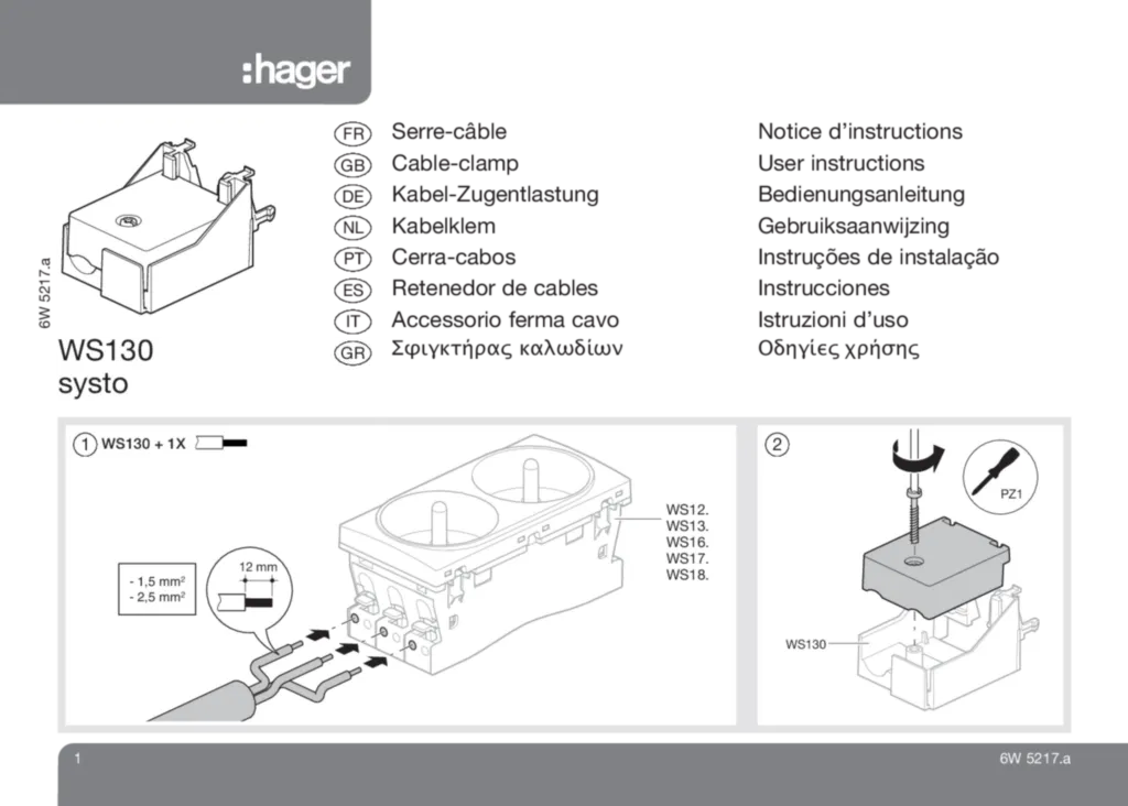 Imagem Manual de instalação en-GB, es-ES, fr-FR, de-DE, el-GR, it-IT, nl-NL, pt-PT 2020-01-01 | Hager Portugal