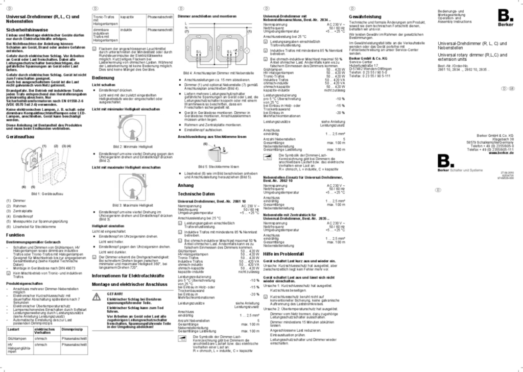 Imagem Manual de instalação en-GB, de-DE 2020-01-01 | Hager Portugal