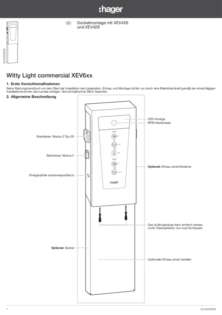 Immagine Manuale di installazione de-DE 2017-02-06 | Hager Italia