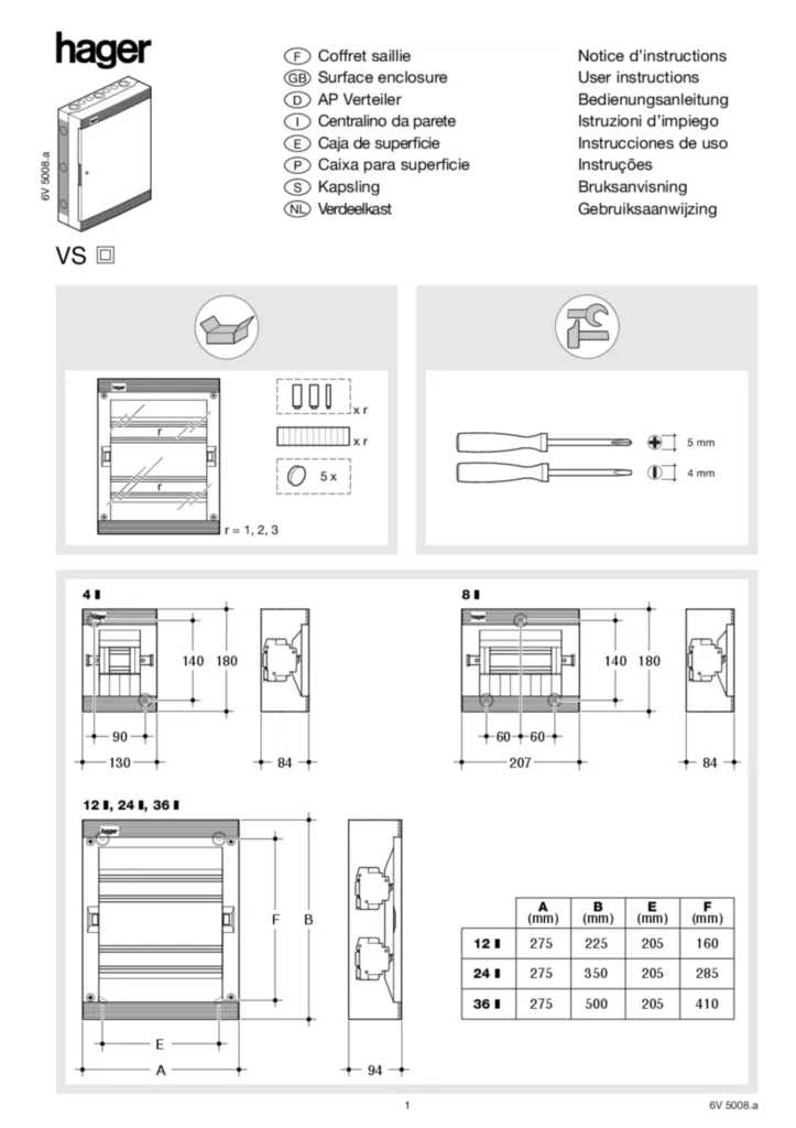 Image notice d'installation VECTOR | Hager France