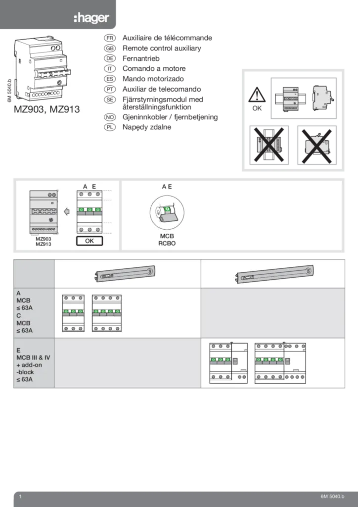 Image Auxiliaire de télécommande MZ903/913 | Hager France