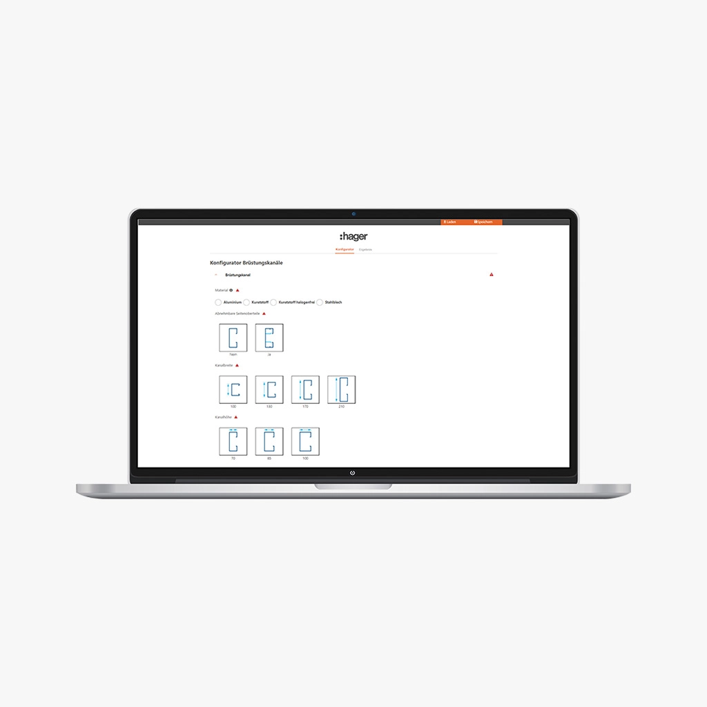 Bild Online-Systemkonfigurator für Brüstungskanalsysteme | Hager Deutschland