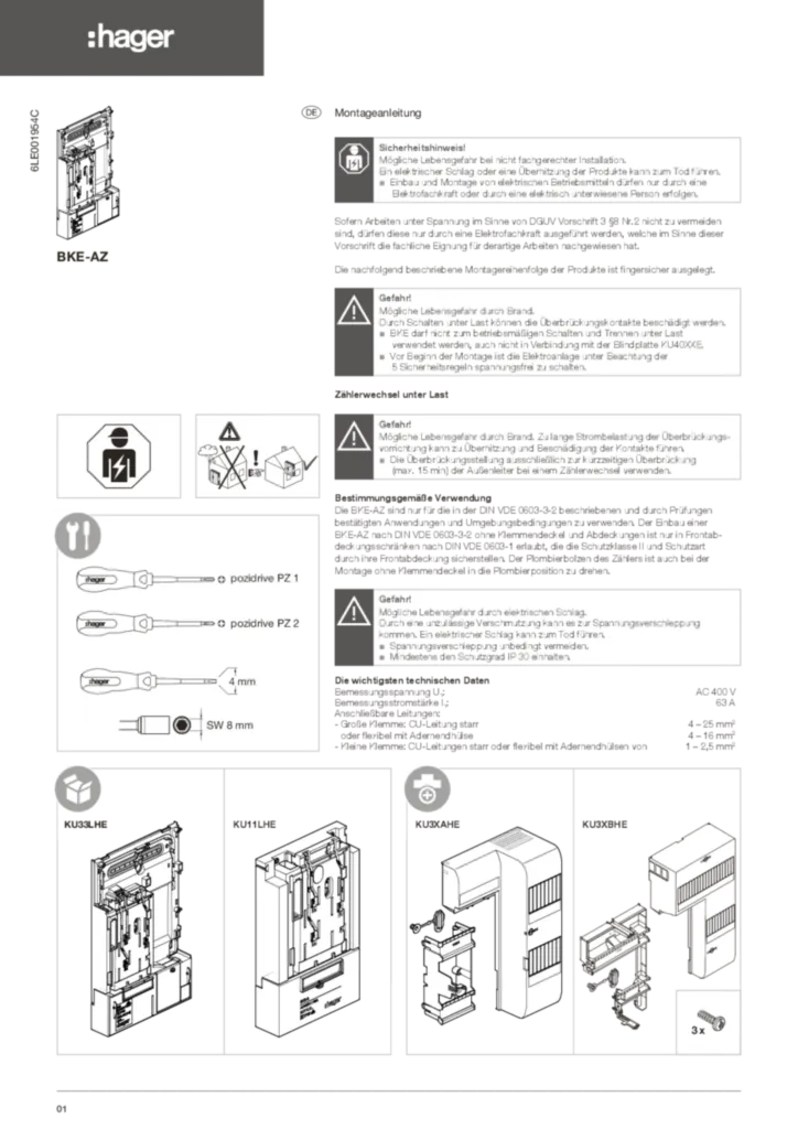 Bild Montageanleitung International 2020-01-01 | Hager Deutschland