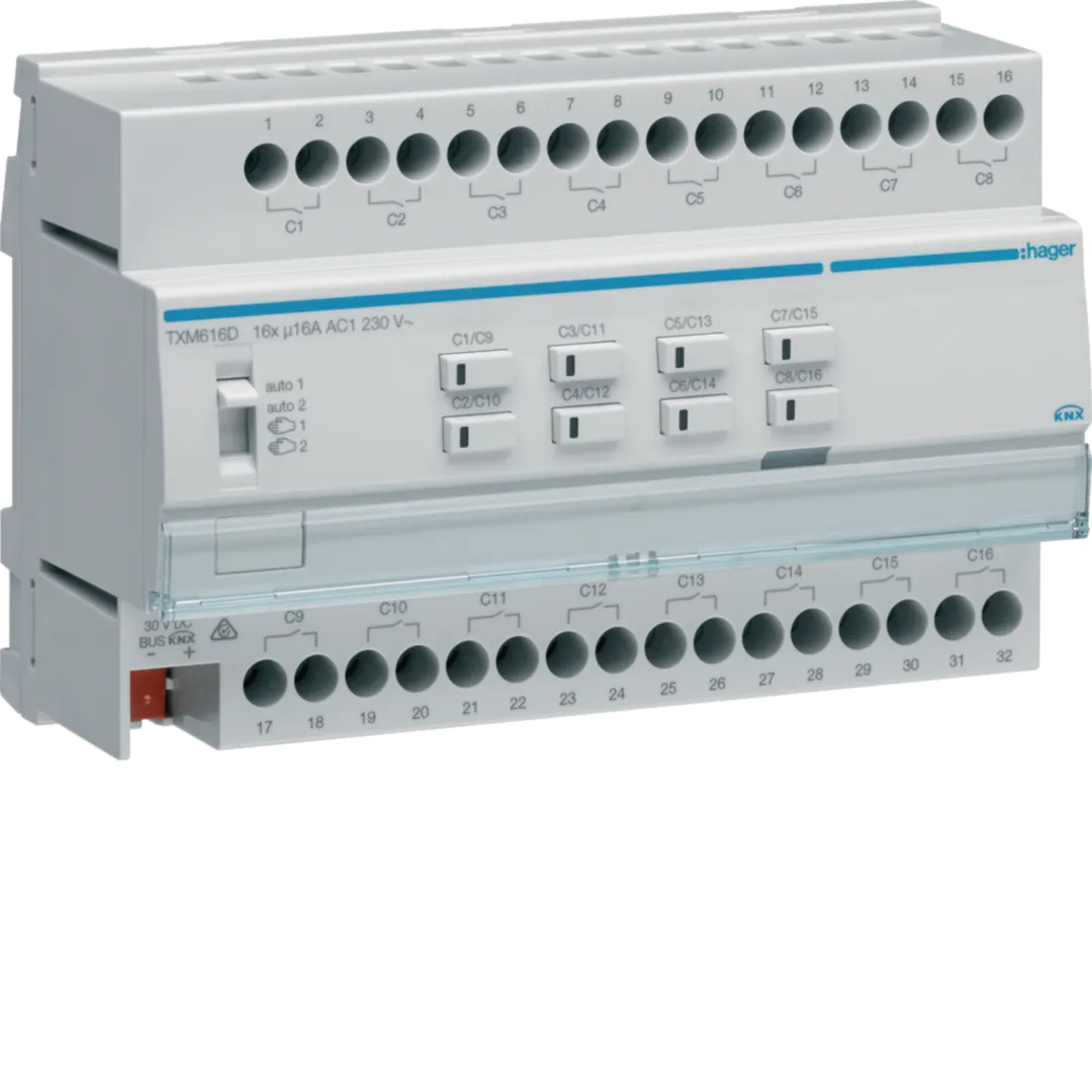 TXM616D - Brytaktor easy-KNX 16x16A C-Last