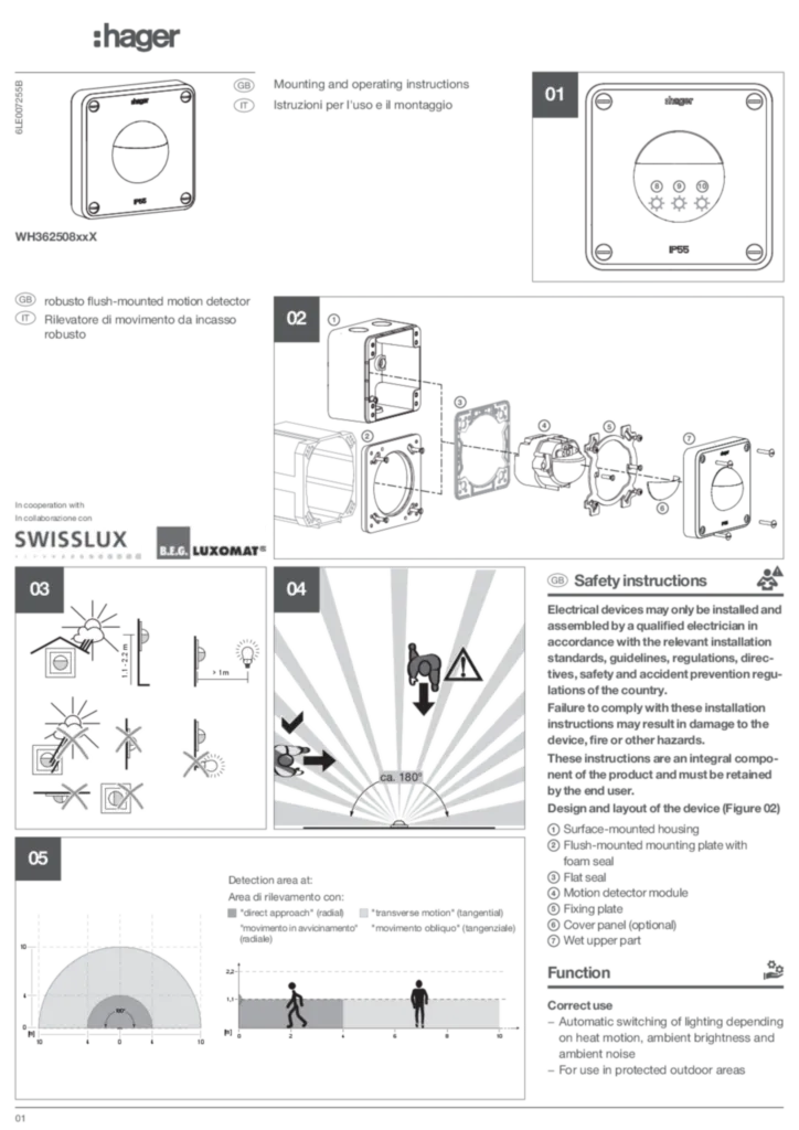 Bild 05.03 Installation manual | Hager Schweiz