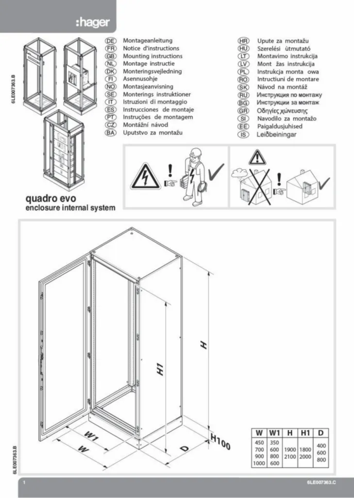 Imagem Manual de instalação International 2023-03-23 | Hager Portugal