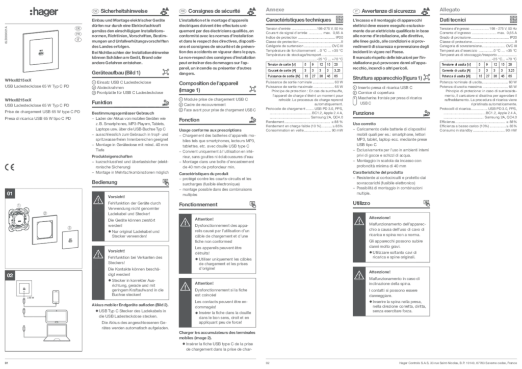 Bild 05.03 Installation manual | Hager Schweiz