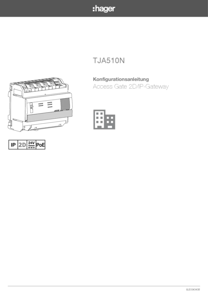 Bild Konfigurationsanleitung Controller 2D/IP DE | Hager Deutschland