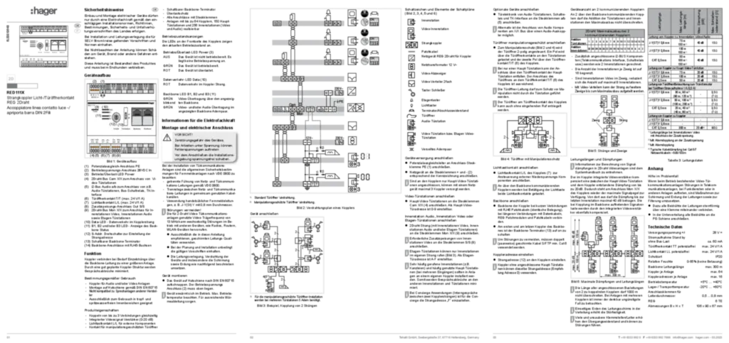 Image Guide d'installation  de-DE, it-IT 2023-03-24 | Hager Suisse