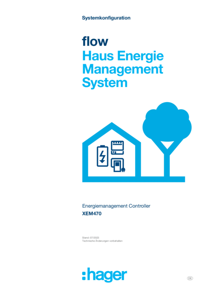 Image System configuration flow - Home Energy Management System (DE, 2023-07) | Hager Suisse