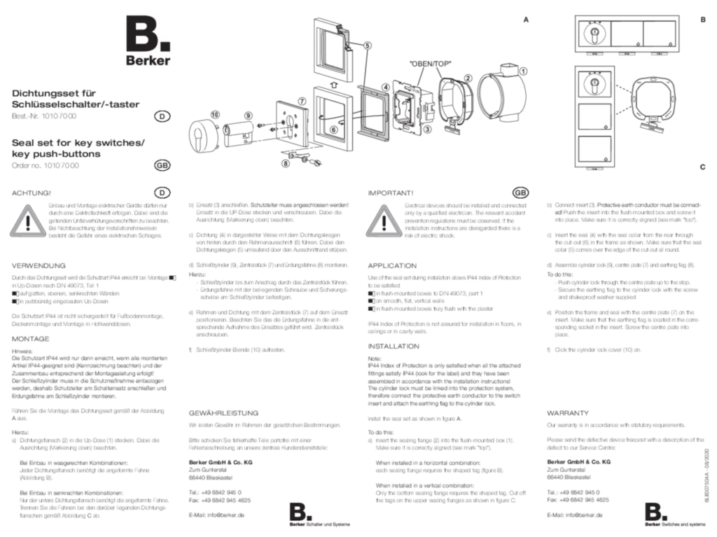 Slika Uputstvo za instalaciju en-GB, de-DE, nl-NL, nn-NO 2005-08-23  | Hager