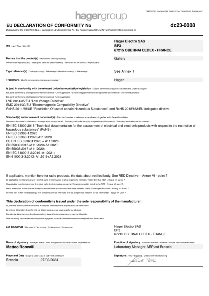 Image Déclaration de conformité en-GB 2024-02-27 | Hager France