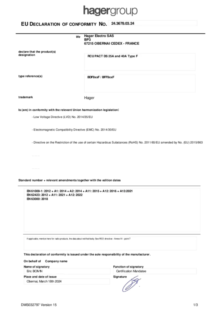 Image Déclaration de conformité en-GB 2024-03-21 | Hager France
