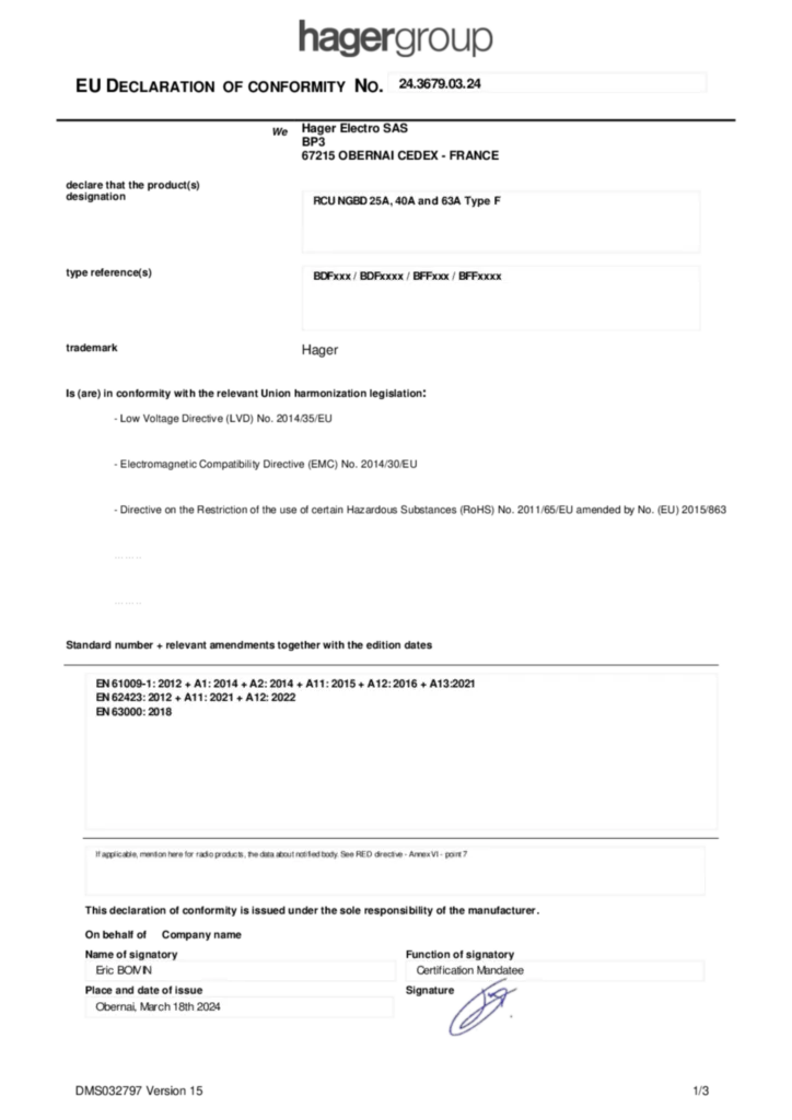 Image Déclaration de conformité en-GB 2024-03-21 | Hager France