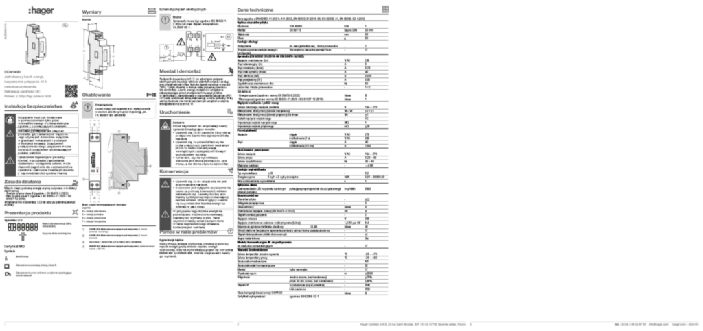 Zdjęcie Instrukcja obsługi ar, pl-PL 2024-01-17 | Hager Polska