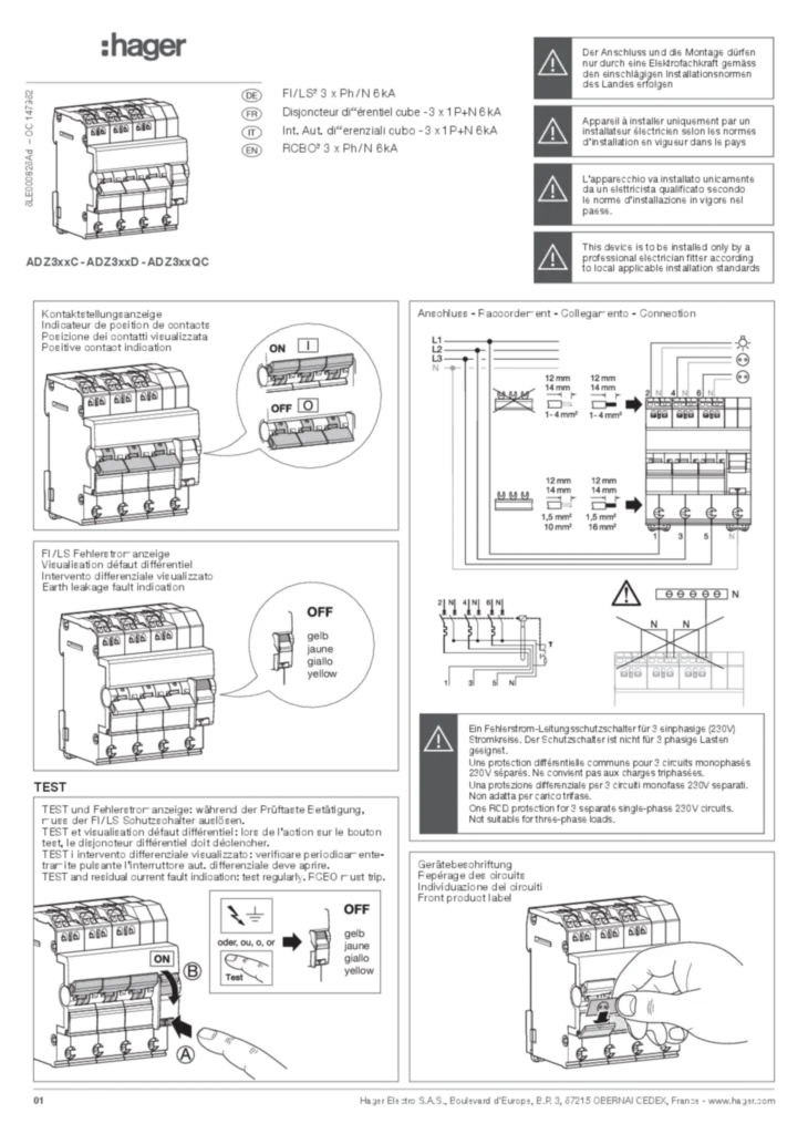 Image Guide d'installation  de-DE, fr-FR, it-IT, en-GB 2023-10-02 | Hager Suisse