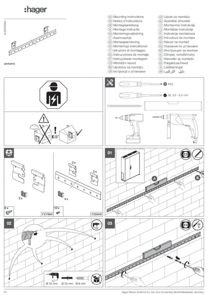 Bild Montageanleitung International 2024-05-14 | Hager Schweiz