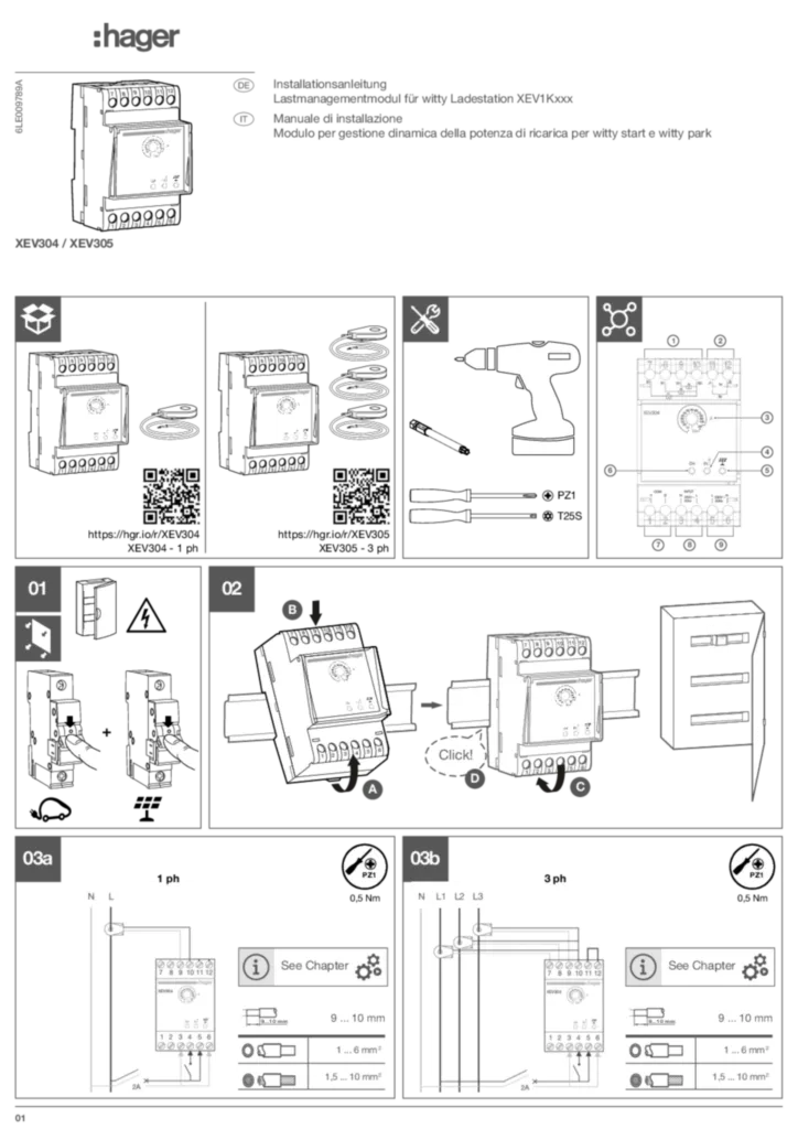 Image Guide d'installation de-DE, it-IT 2024-05-15 | Hager Belgique