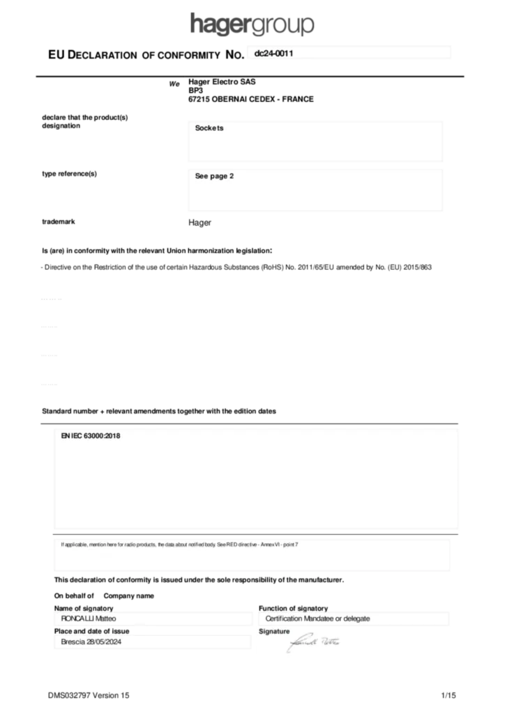 Image Déclaration de conformité en-GB 2024-05-28 | Hager Belgique