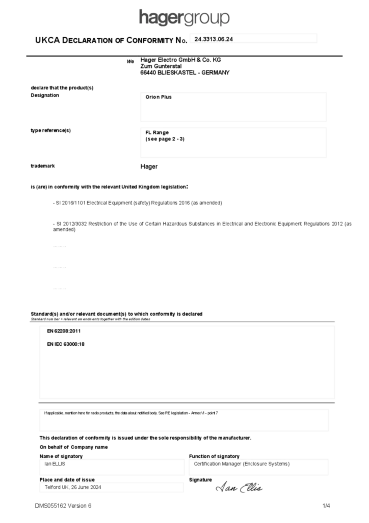 Εικόνα Declaration of conformity en-US 2024-06-26 | Hager