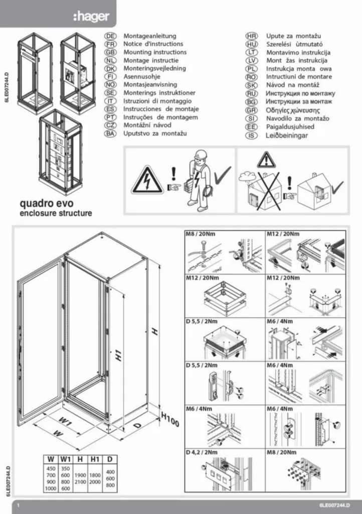 Immagine Manuale di installazione International 2024-04-10 | Hager Italia