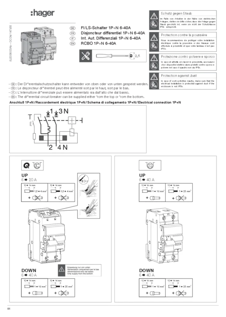 Image Guide d'installation  en-GB, fr-FR, de-DE, it-IT 2022-03-24 | Hager Suisse