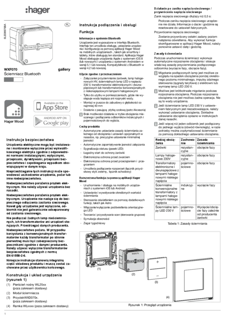 Zdjęcie Instrukcja obsługi pl-PL 2024-08-21 | Hager Polska