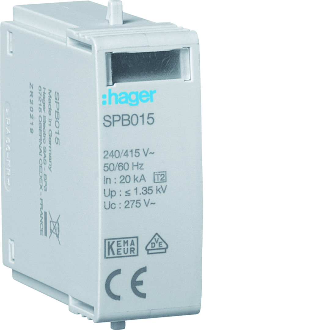 Túlfeszültség-levezető betét 1P T2 240V/AC 1M SPB Hager