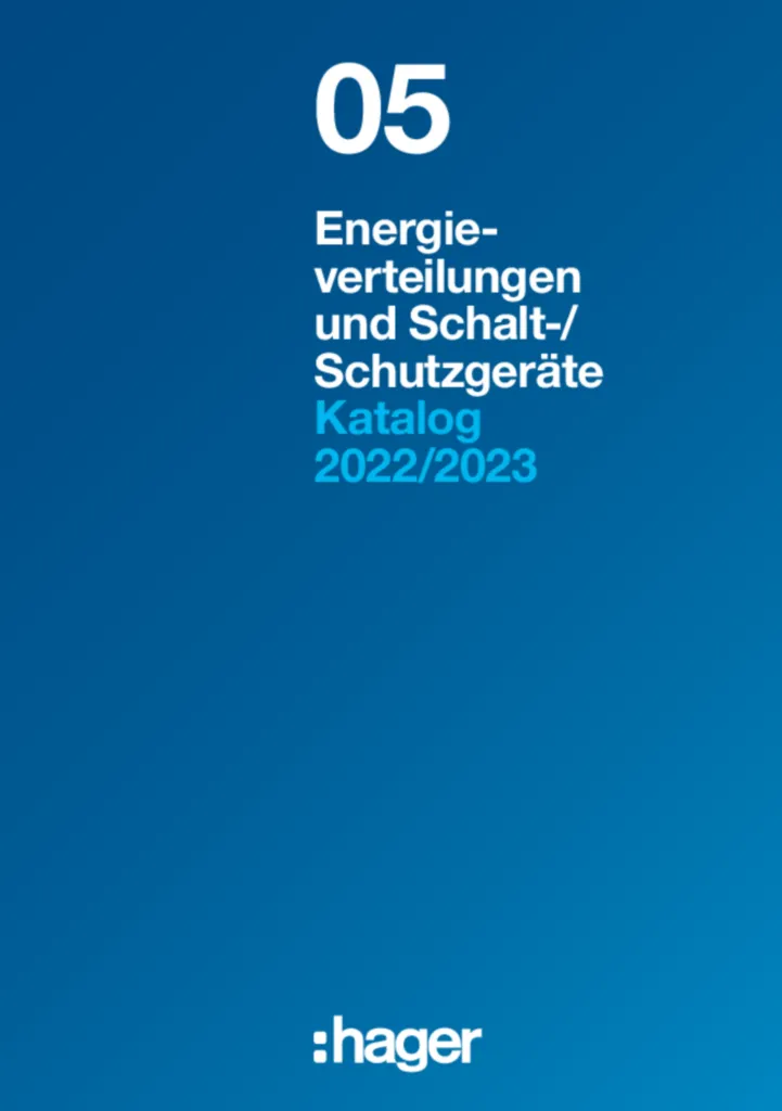Bild Hager Katalog Energieverteilungen und Schalt/Schutzgeräte 2022/2023 | Hager Deutschland