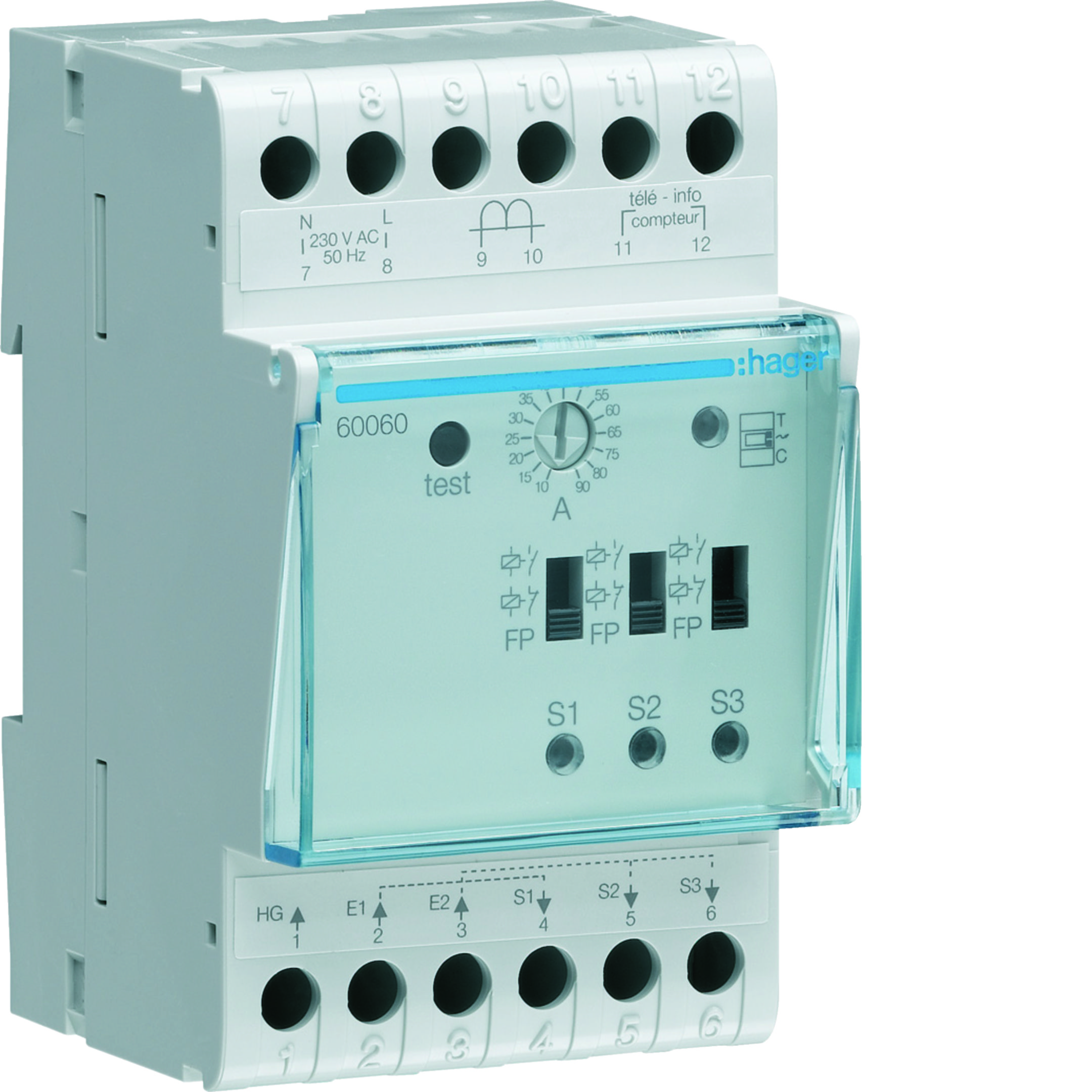 RELE' GESTIONE CARICHI 3 USCITE 10-90A 3M