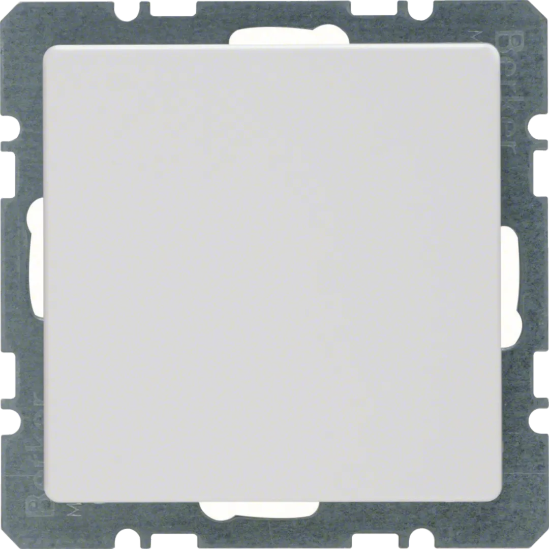 10096089 - Q.x Zaślepka z płytką czołową, bez pazurków rozporowych, biały, aksamit