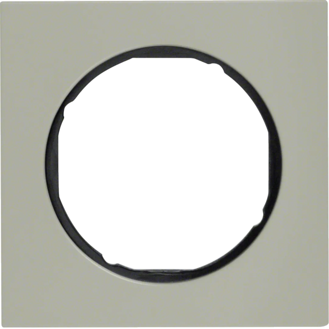 10112204 - Plaque de recouvrement 1 poste, R.3, acier inoxydable/noir
