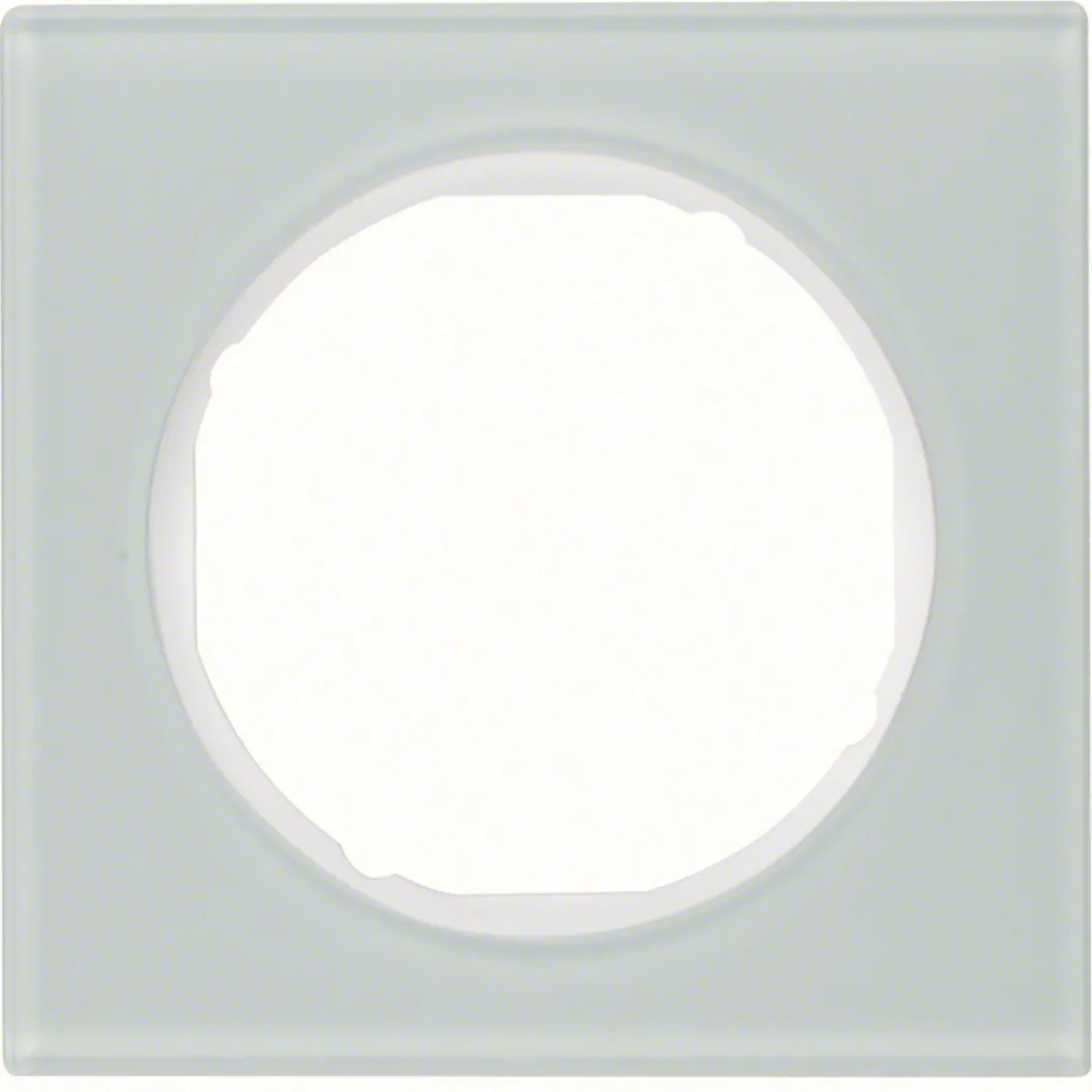 10112209 - Plaque de recouvrement 1 poste, R.3, verre blanc polaire