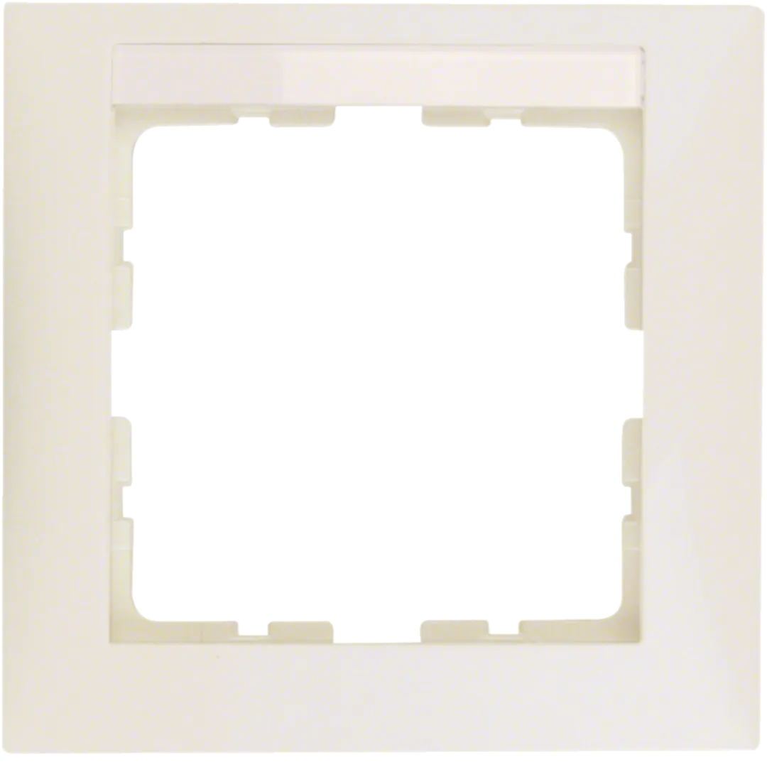 10118912 - Rahmen mit Beschriftungsfeld 1fach S.1 weiß, glänzend