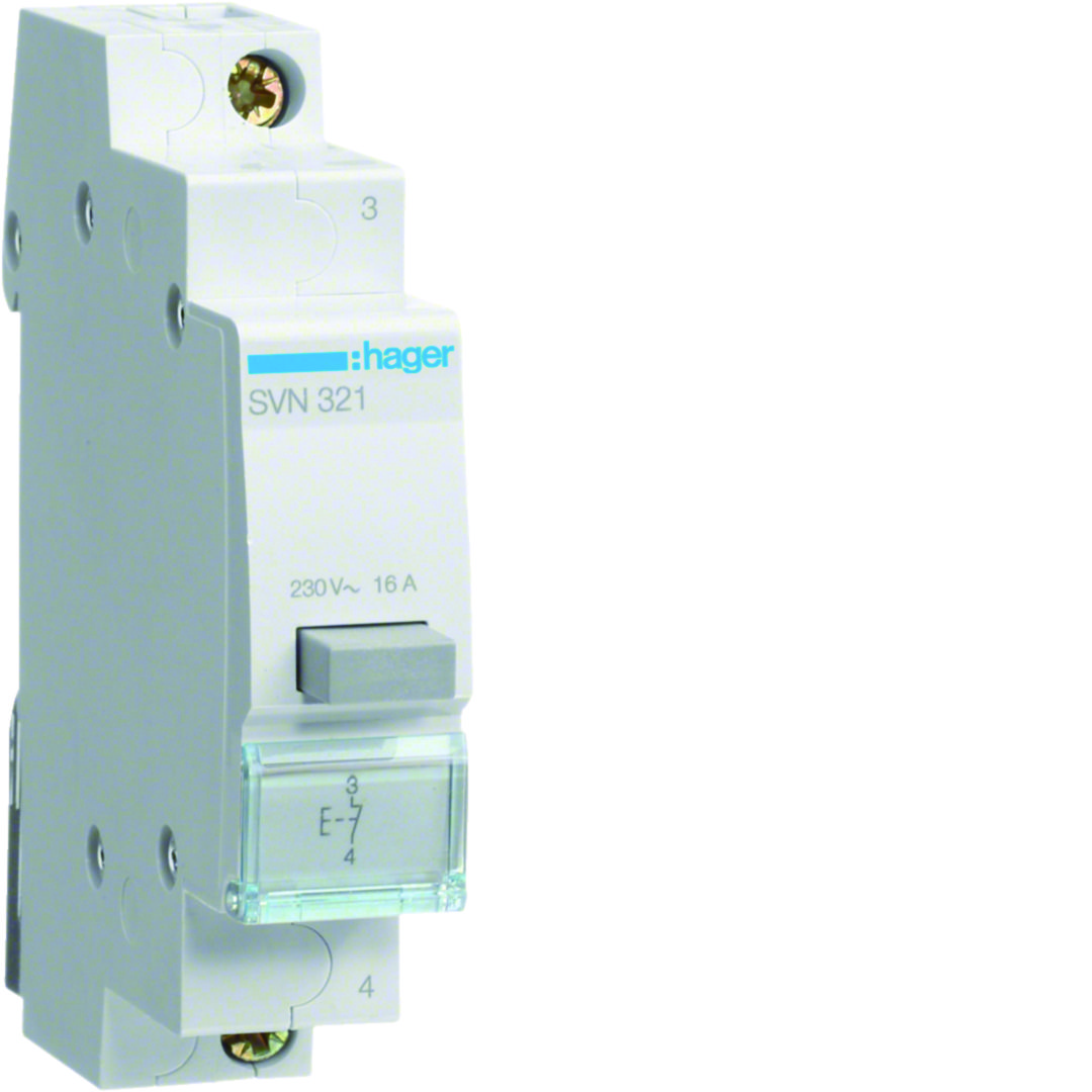 Nyomógomb sorolható 1ny 16A 230V/ AC szürke 1M SVN Hager