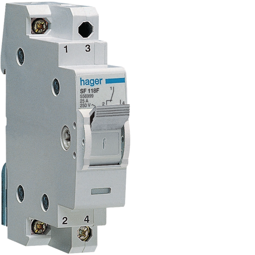 Inverseur modulaire Hager SF119F 25A 3 positions 556998 Inverseur modulaire Hager SF119F 25A 3 positions 556998