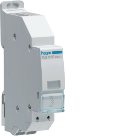 SVS125B - Voyant LED 230VAC incolore quickconnect passage de barre 1 module